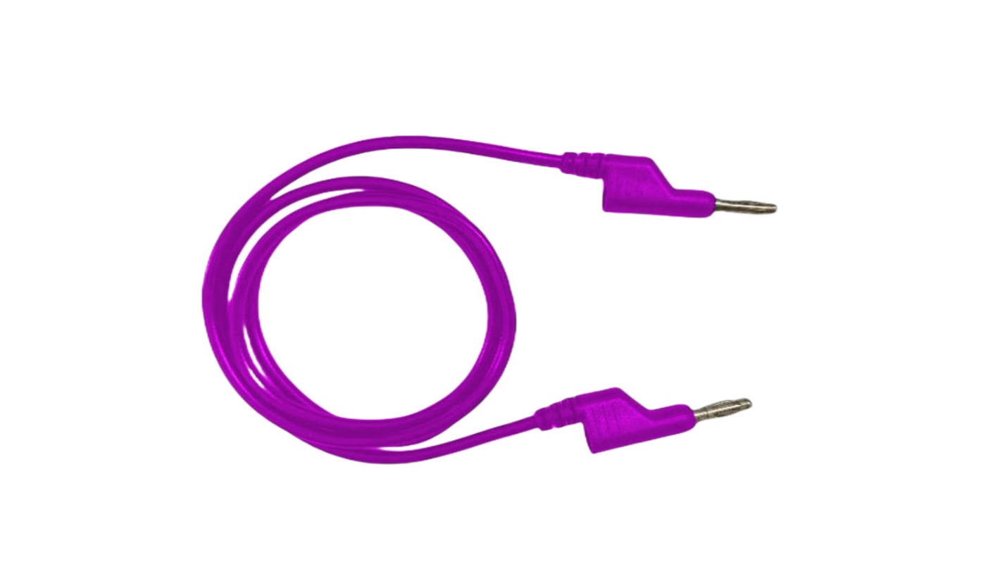 RS PRO Test Leads, 10A, 1000V, Purple, 1.5m Lead Length