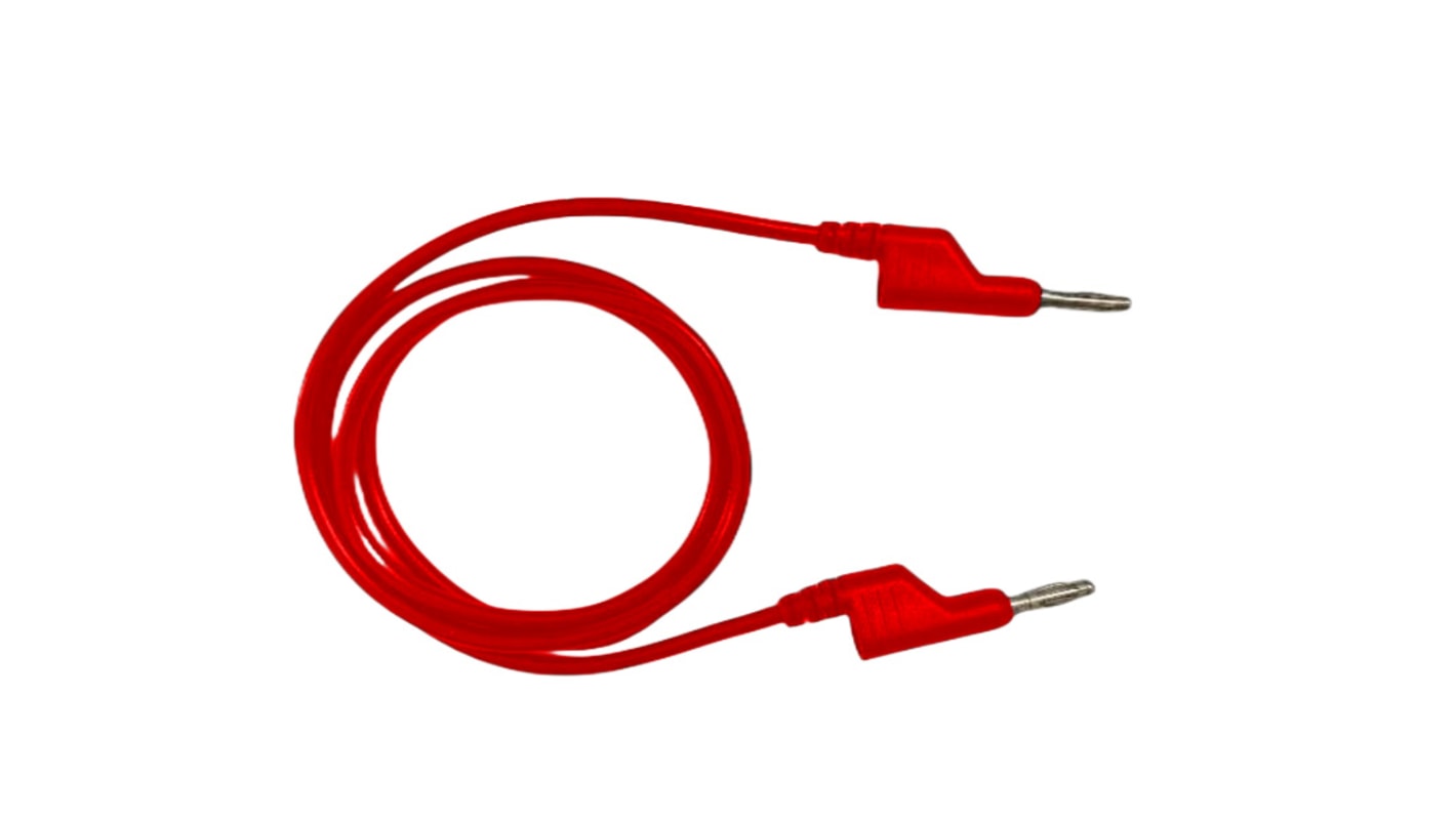 RS PRO Test Leads, 10A, 1000V, Red, 250mm Lead Length