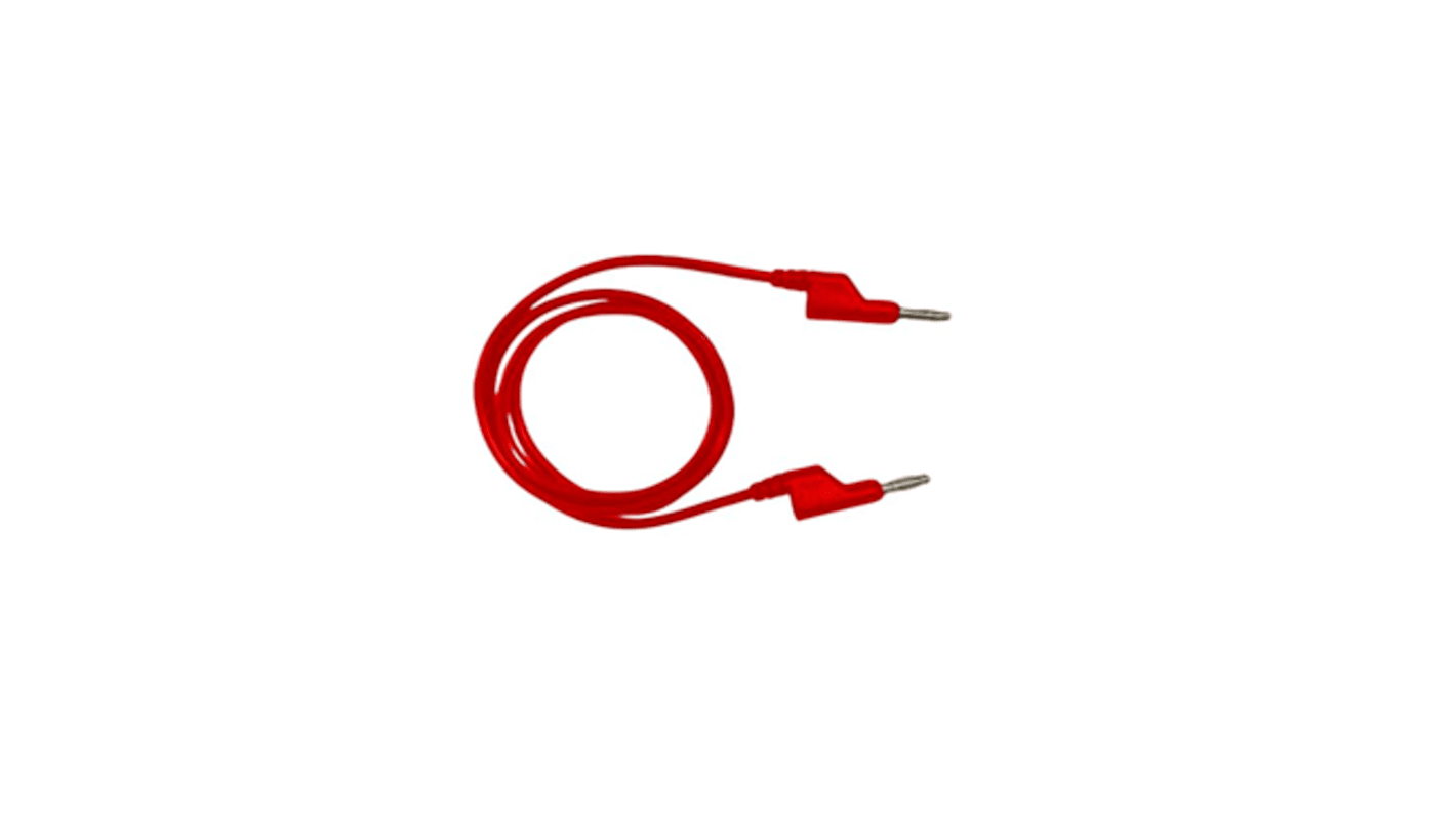 Zkušební vodiče, Červená, délka kabelů: 1.5m, Silikon, úroveň kategorie: CAT II