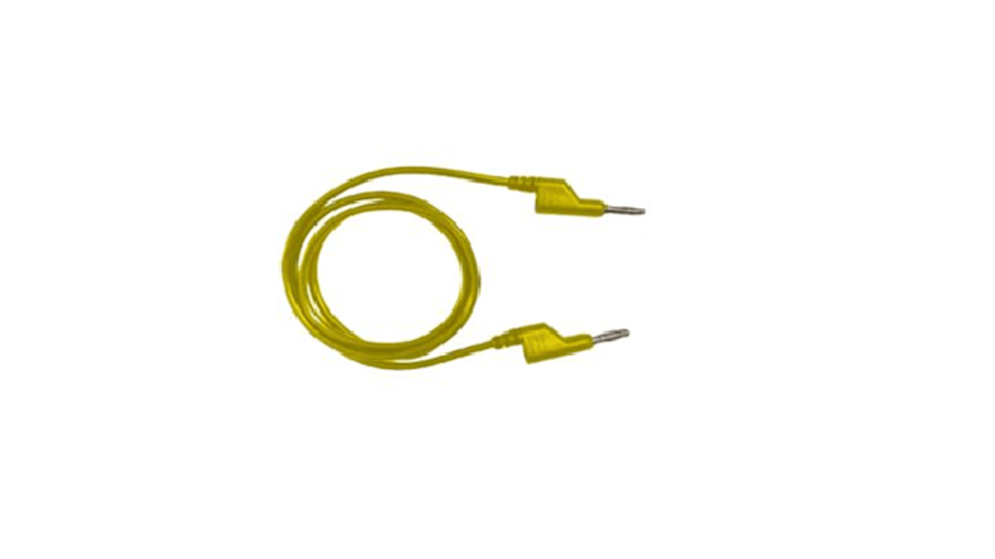 RS PRO Test Leads, 10A, 1000V, Yellow, 250mm Lead Length