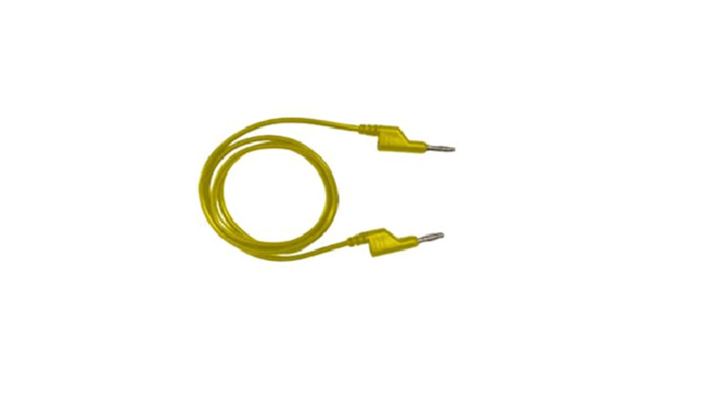 RS PRO Test Leads, 10A, 1000V, Yellow, 1m Lead Length