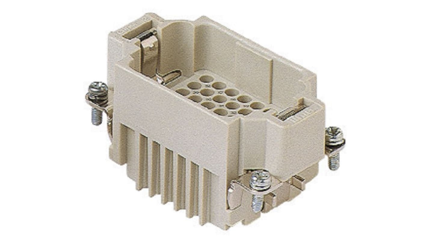Inserto de conector de potencia ILME Macho, serie CDD, para usar con Carcasas de tamaño 57,27 y contactos en CD