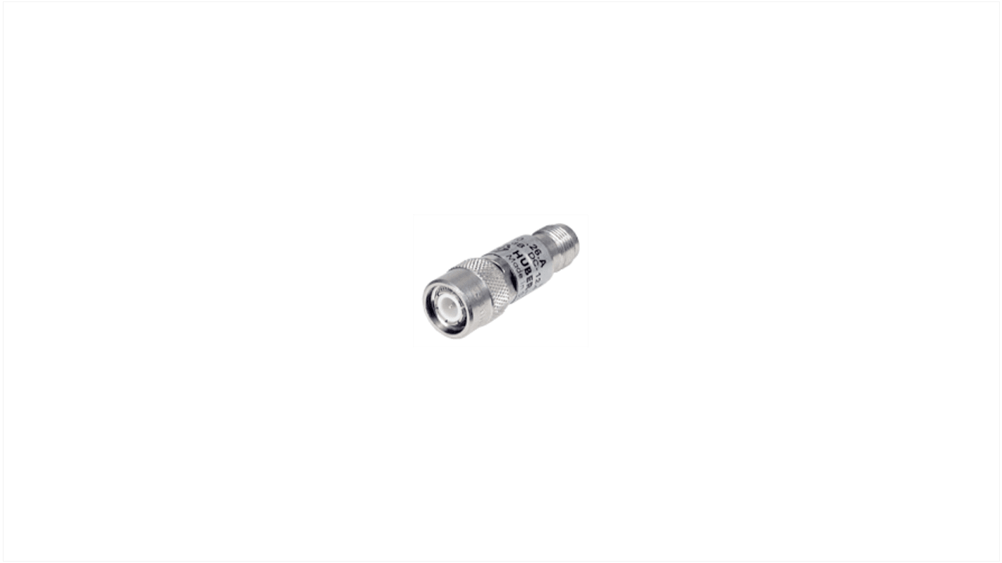 Atenuador de RF Huber+Suhner 6806.26.A, Recto, Conector macho TNC a conector hembra TNC 6dB, 12.4GHz