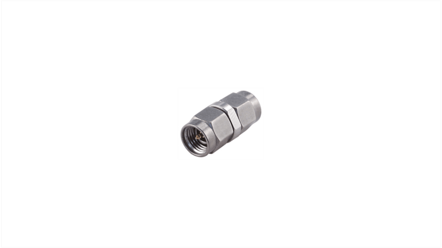 Adaptador Huber+Suhner 32_PC35-50-0-1/199_UE, Conector Macho PC 3.5 a Conector Macho PC 3.5