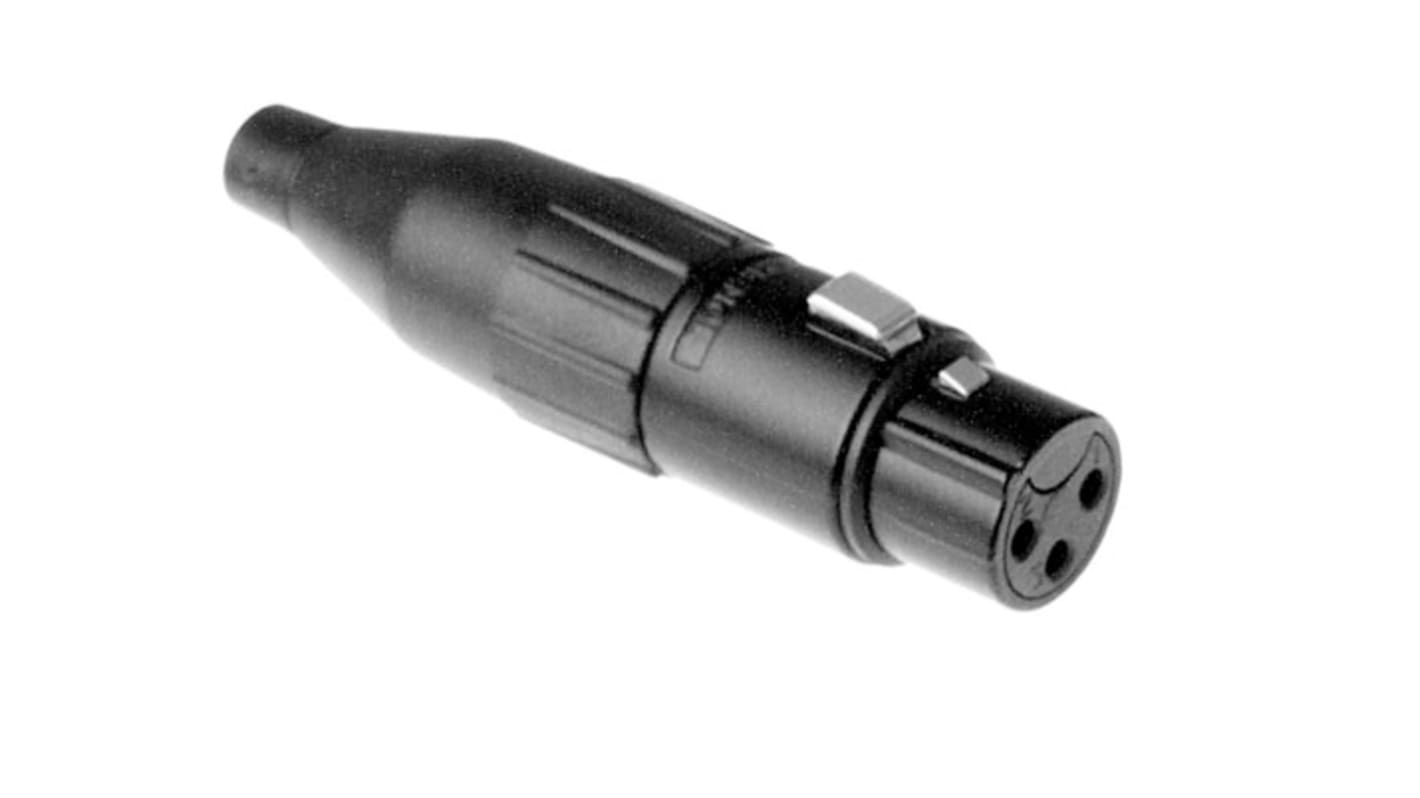 AC3FB Amphenol Audio Cable Mount XLR Connector, Female, IP40, 133 V
