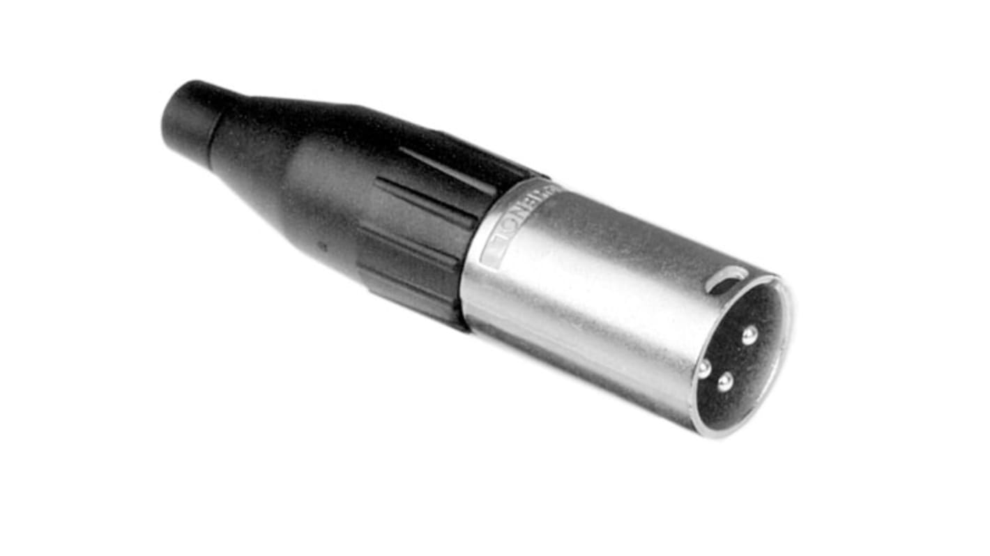 Amphenol Audio Stecker Gerade 3-polig Kabelmontage vergoldet Schwarz, Silber XLR-Steckverbinder, 133 V