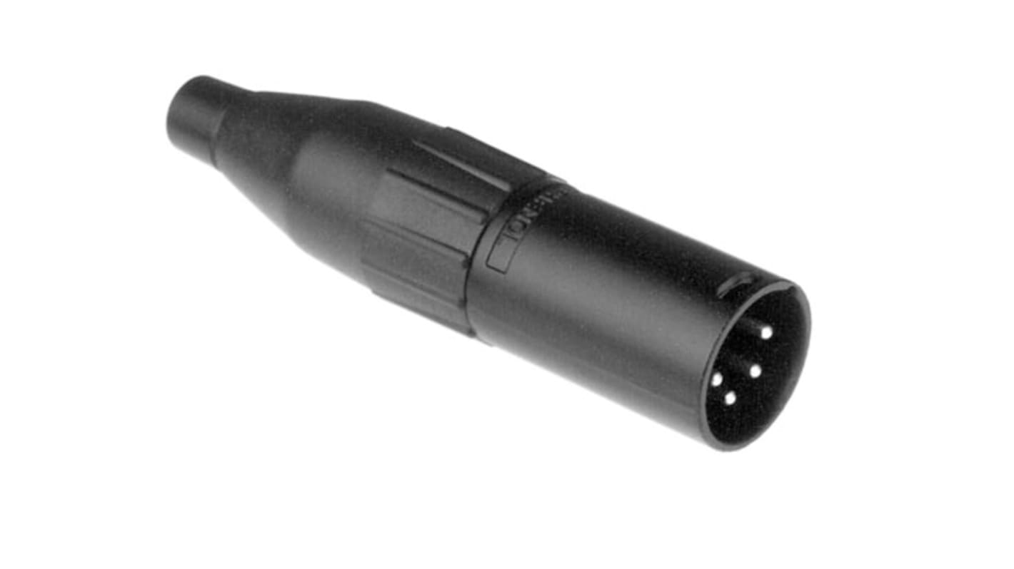 AC4MBJ Amphenol Audio Cable Mount XLR Connector, Male, IP40, 133 V, 4