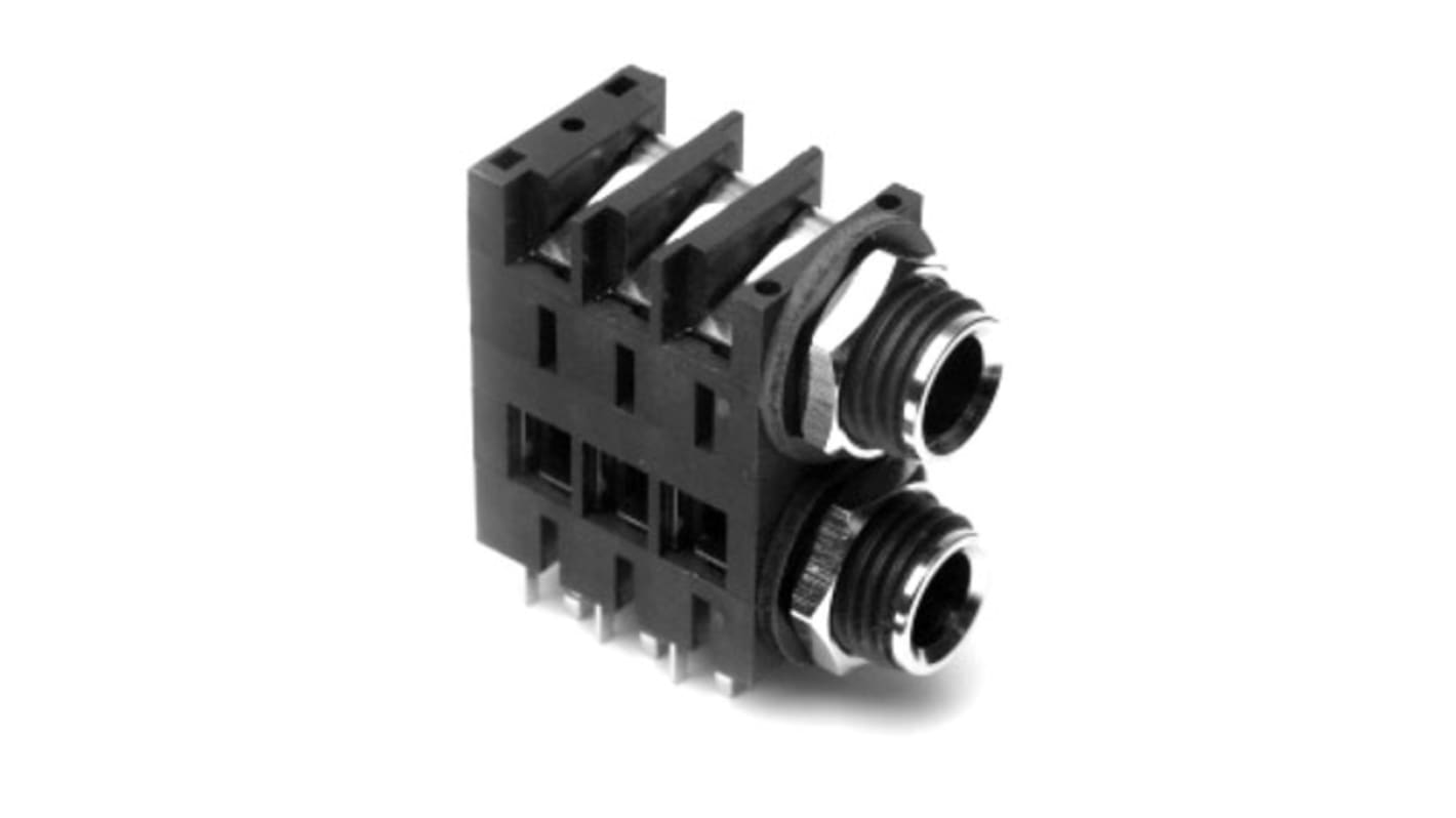 ACJSMHDC Amphenol Audio Jack Connector 1/4 in PCB Phone Jack Socket