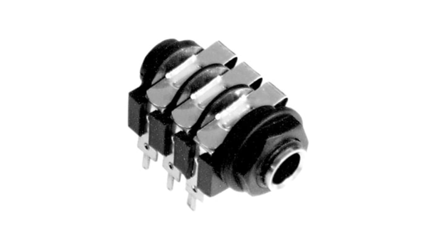 ACJSPC Amphenol Audio Jack Connector 1/4 in PCB Phone Jack Socket 10A RS