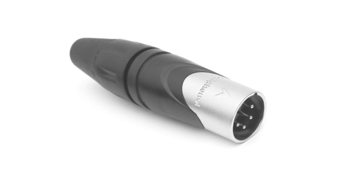 AX4M Amphenol Audio Cable Mount XLR Connector, Male, IP40, 133 V, 4