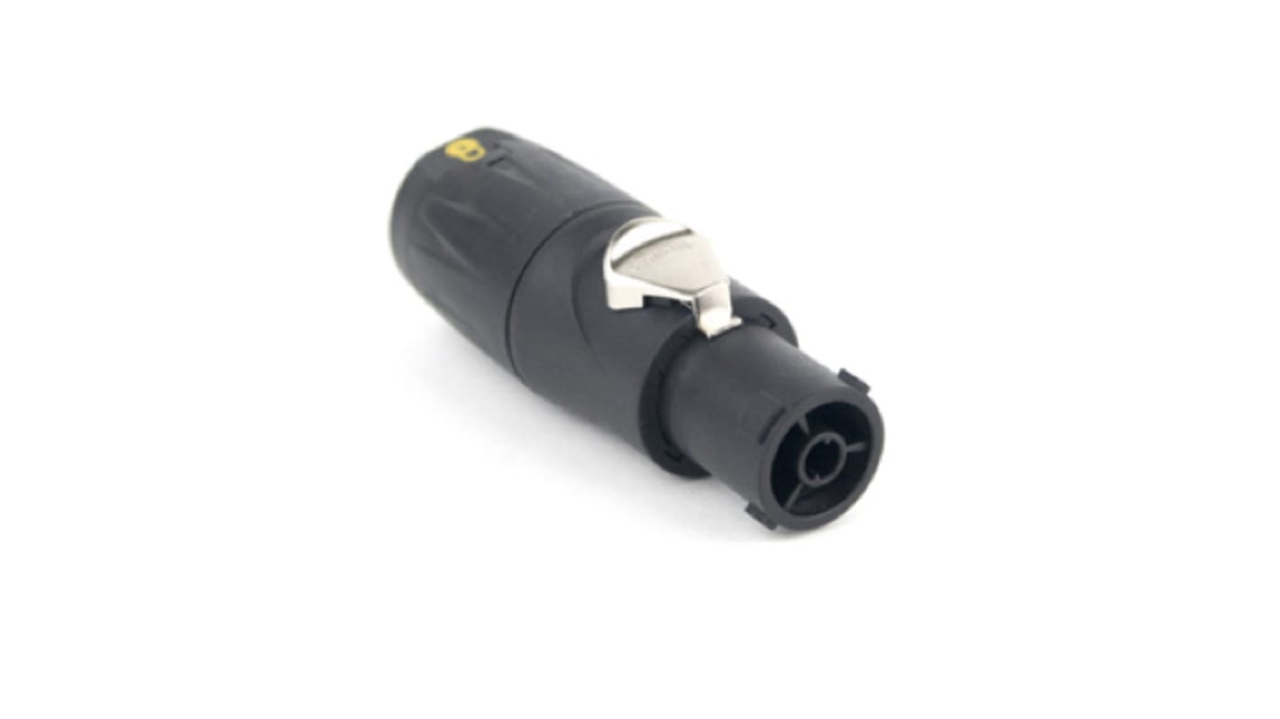 Conector de potencia Hembra, Formato 3P, Orientación Recto, HPT, Negro, 250 V, 16A, IP65