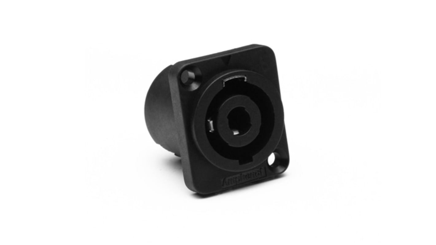 SP4MD Amphenol Audio Chassis Mount Loudspeaker Connector Plug, 4 Way, 30A, Solder