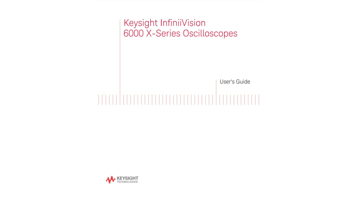 Keysight Technologies User Guide for Use with 6000X scope