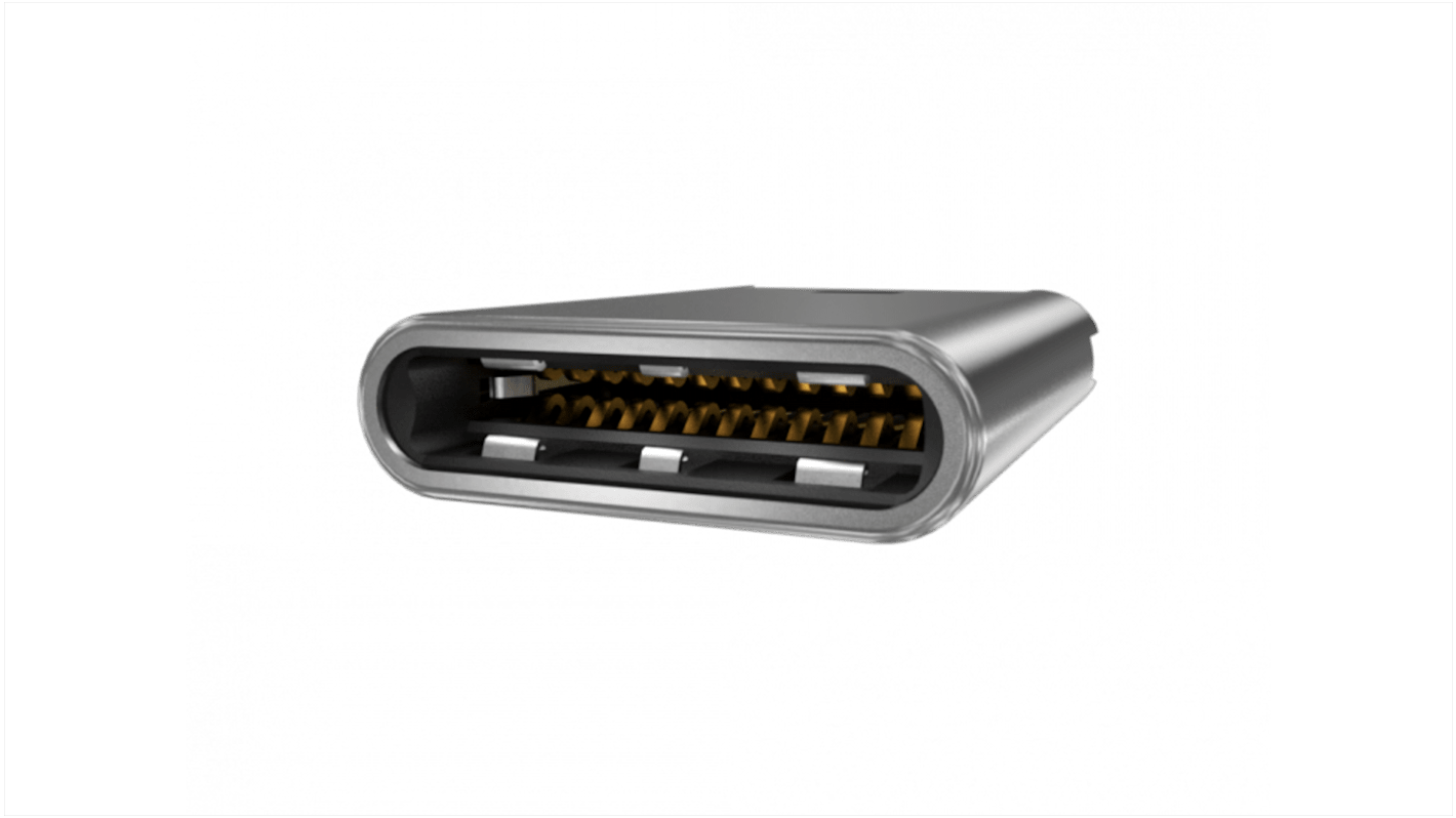 Amphenol Communications Solutions USB csatlakozó Dugasz Derékszögű, Felületszerelt, verzió: USB3.2, 5A