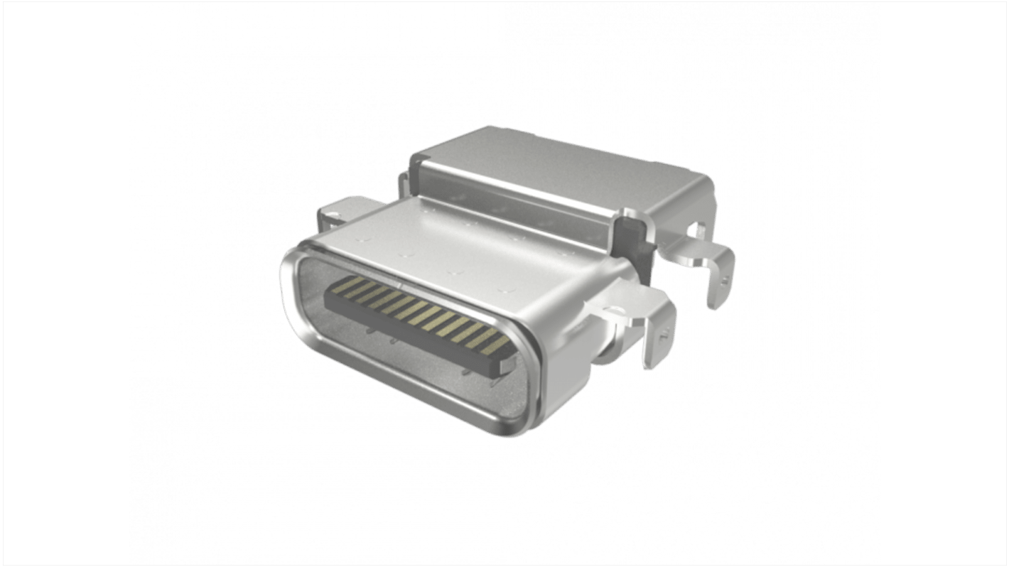 Amphenol Communications Solutions USB-C-Steckverbinder USB4 Type C Buchse / 5A, Mittige Montage