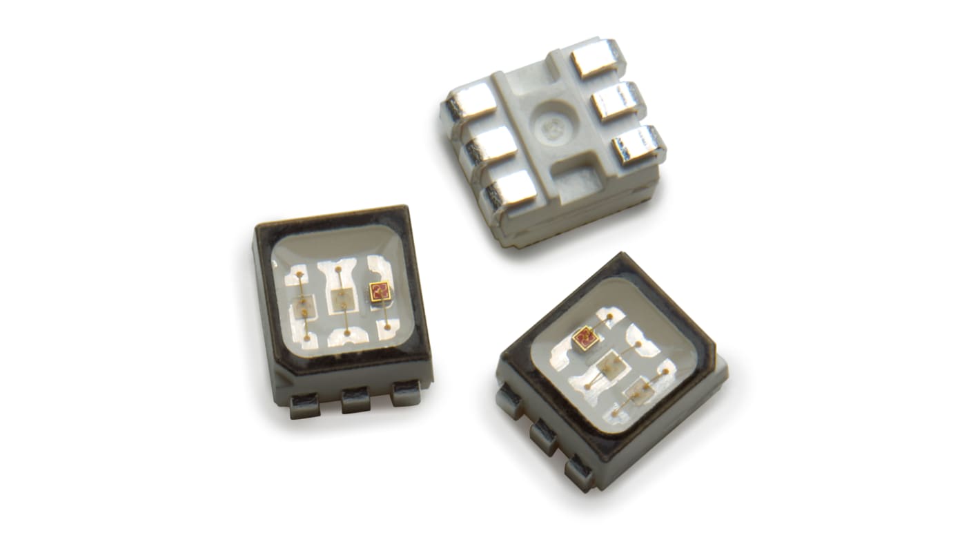 Broadcom LED, felületre szerelhető, 3 LED, RGB, PLCC