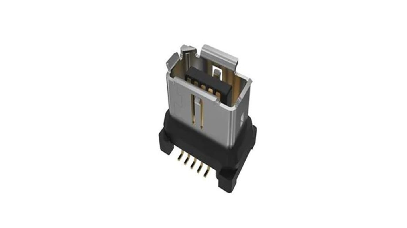 Conector IX Industrial Cat6a Hembra Amphenol Communications Solutions serie IX Industrial, de 10 vías