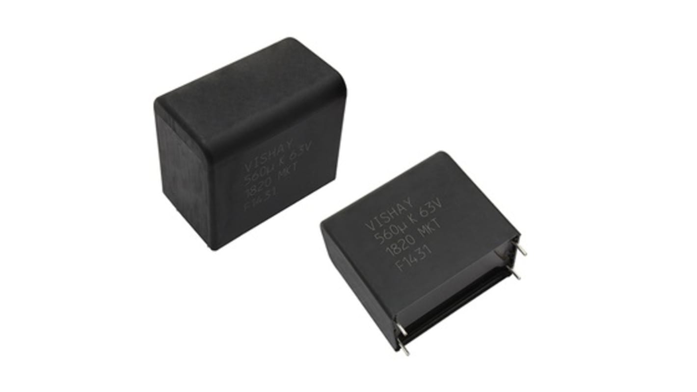 Vishay MKT1820 Metallized Polyester Film Film Capacitor, 100V dc, ±10%, 100μF, Through Hole