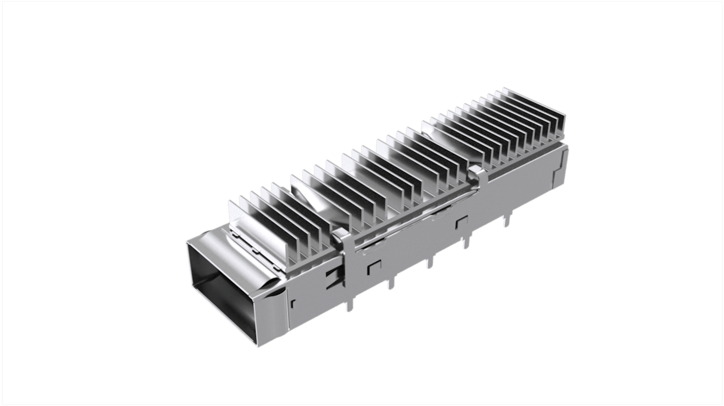 1x1 QSFP-DD 6.5 fin pin S/S HS