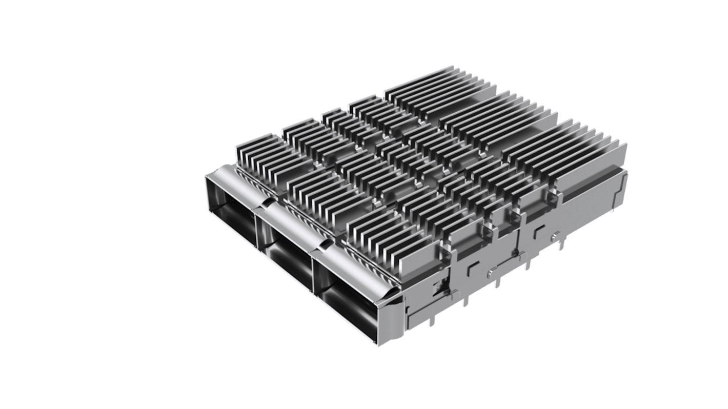 Amphenol Communications Solutions QSFP-DD I/O Connector Plug 76-Position, UE36C3620005A3A