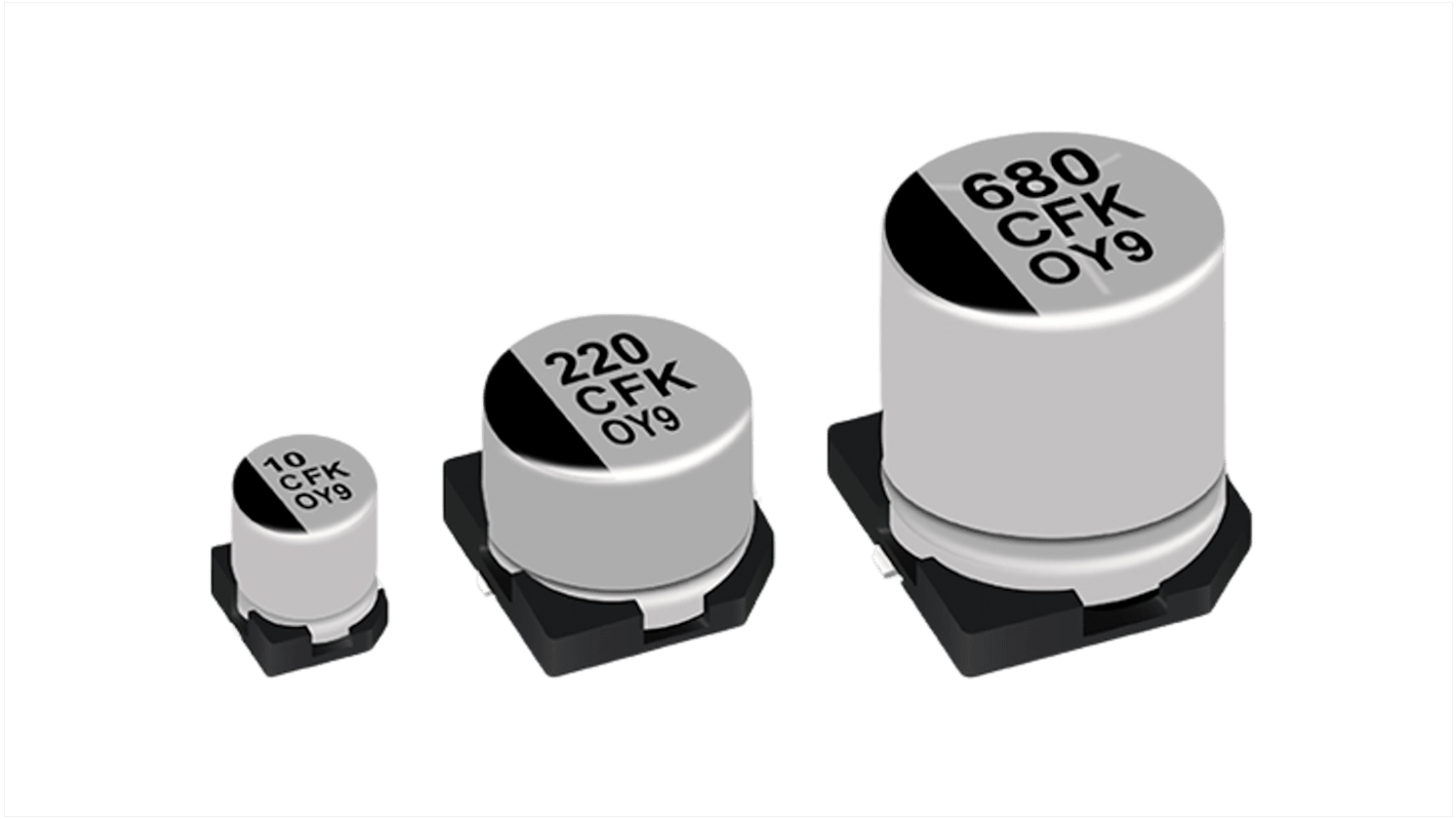 Panasonic 1500μF Aluminium Electrolytic Capacitor 6.3V dc, Surface Mount - EEEFK0J152GP