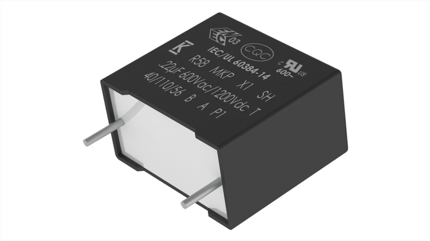 R586W433050T0K KEMET R58 Film Capacitor, 600V ac, 10, 3.3μF RS