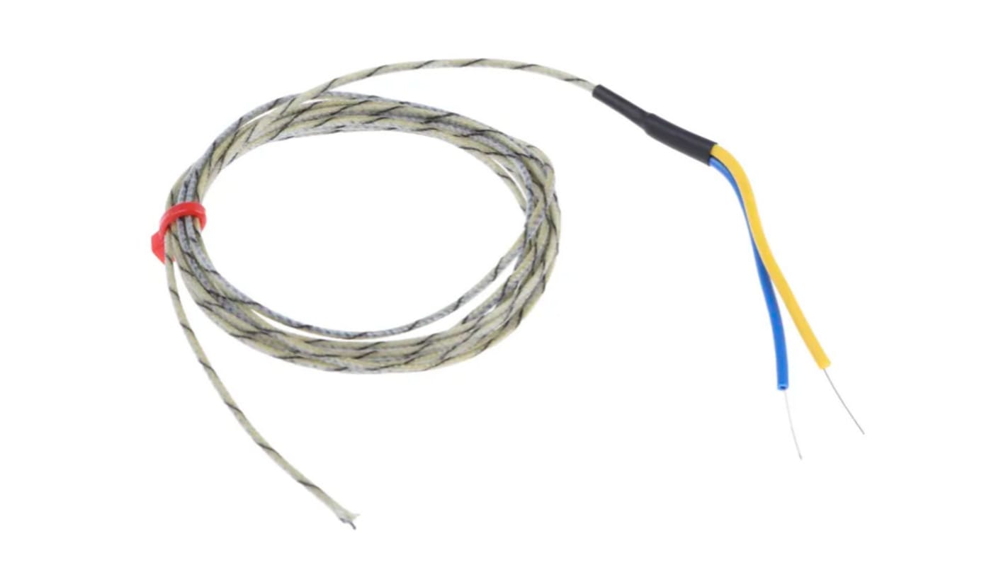 Thermocouple à jonction exposée RS PRO type J Ø 1/0.3mm, L 2m, +350°C max à Raccord dénudé