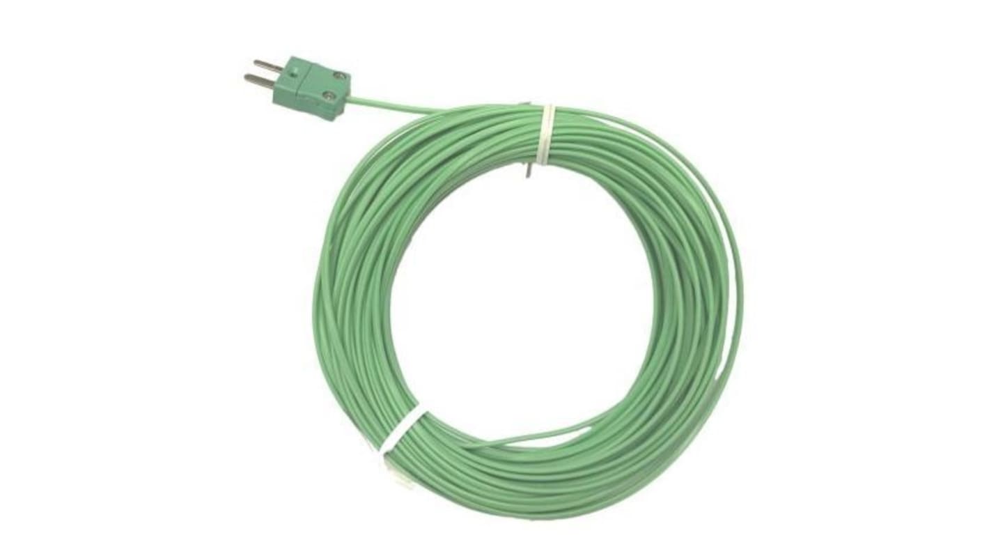 Thermocouple RS PRO type K Ø 1/0.3mm, L 3m, +260°C max à Fiche mâle miniature