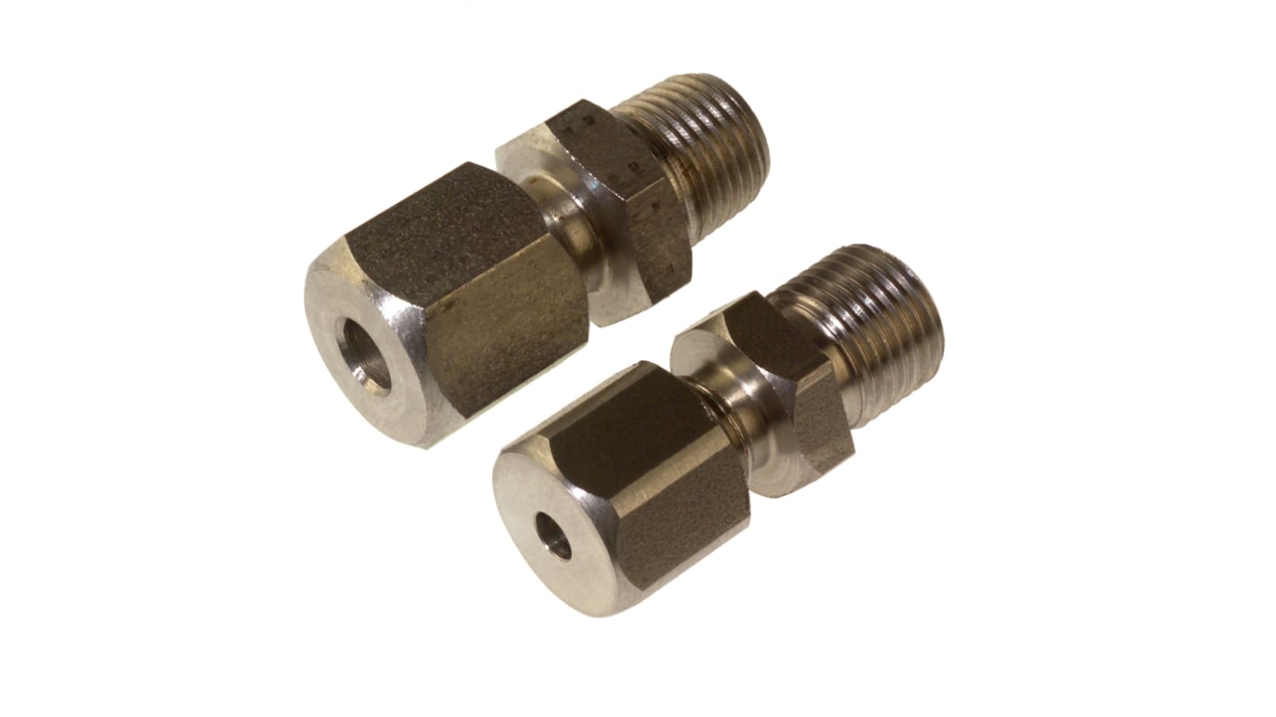 RS PRO, 1/8 BSPP Compression Fitting for Use with Thermocouple or PRT Probe, 3mm Probe