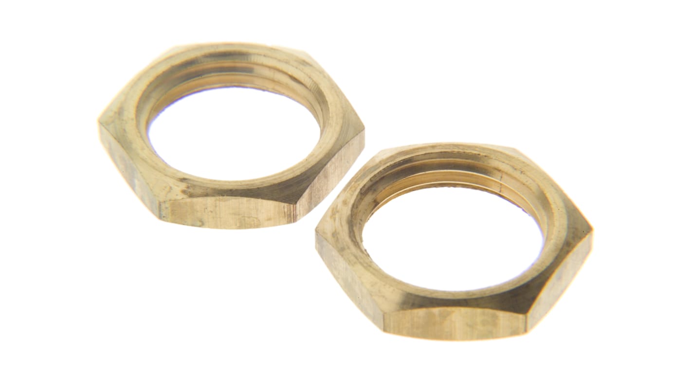 RS PRO, 1/8 BSPP Brass Locknut for Use with Thermocouple or PRT Probe, RoHS Standard