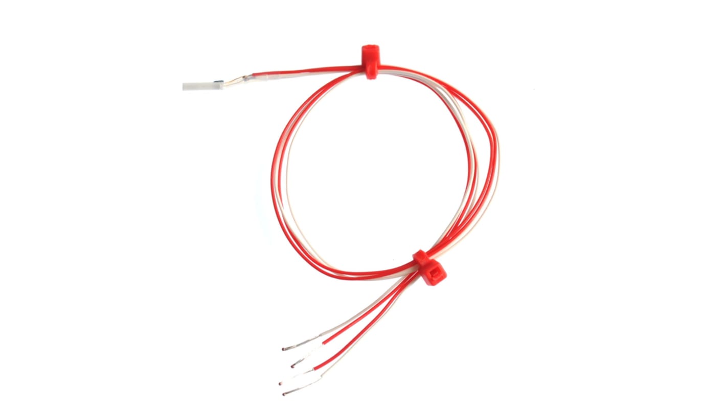 Sensor RTD PT100 RS PRO de 2 hilos, sonda: Ø 2mm, long. 10mm, cable de 1m, temp. -50°C → +250°C