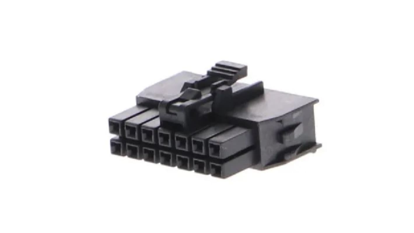 Carcasa de conector de crimpado Molex 1053081214, paso: 2.5mm, 14 contactos, 2 filas, Conector