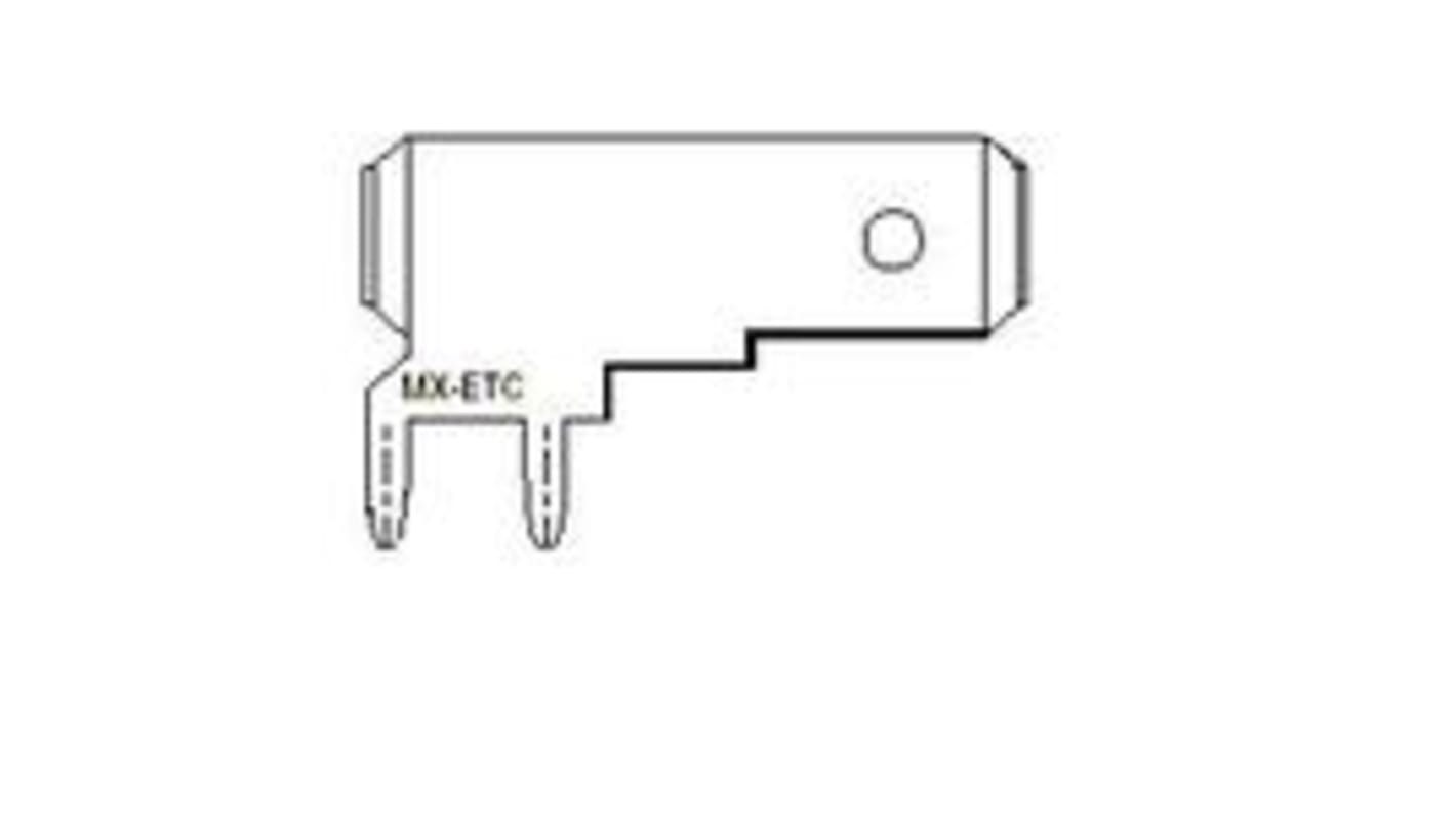 Molex Uninsulated Male Spade Connector, Quick Disconnects, 6.35 x 0.81mm Tab Size