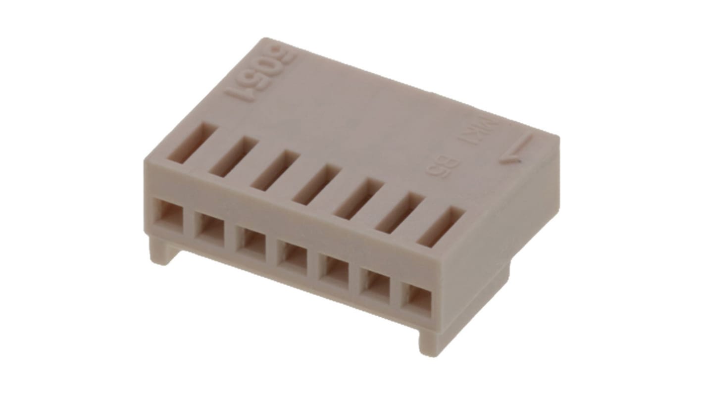 Molex Krimpelhető csatlakozóház, távolság: 2.5mm, 7 érintkezős, Aljzat