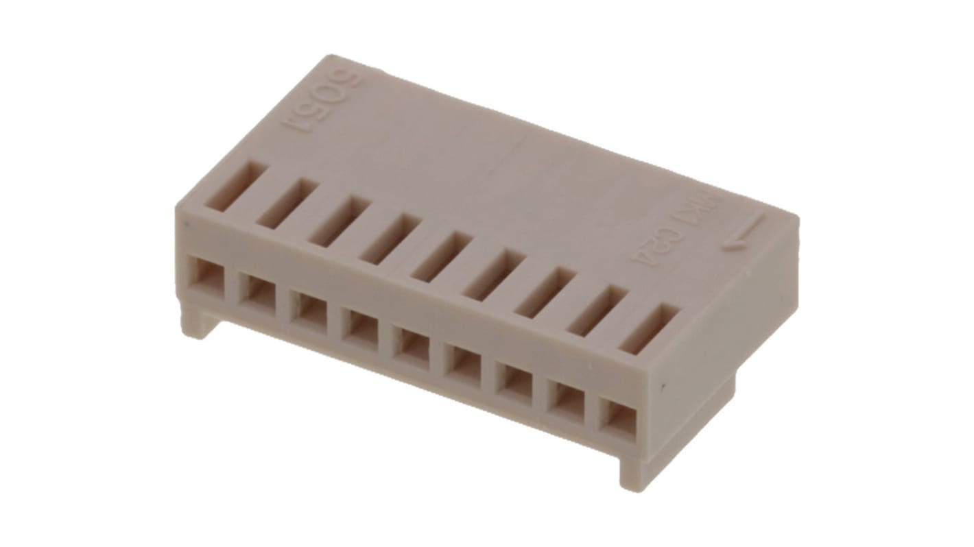 Molex Receptacle Crimp Connector Housing, 2.5mm Pitch, 9 Way, 1 Row