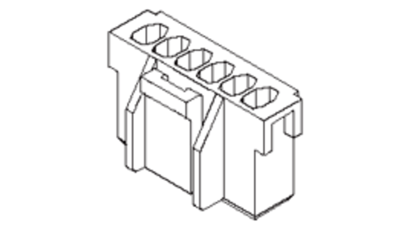 Molex Receptacle Crimp Connector Housing, 2.5mm Pitch, 8 Way, 1 Row