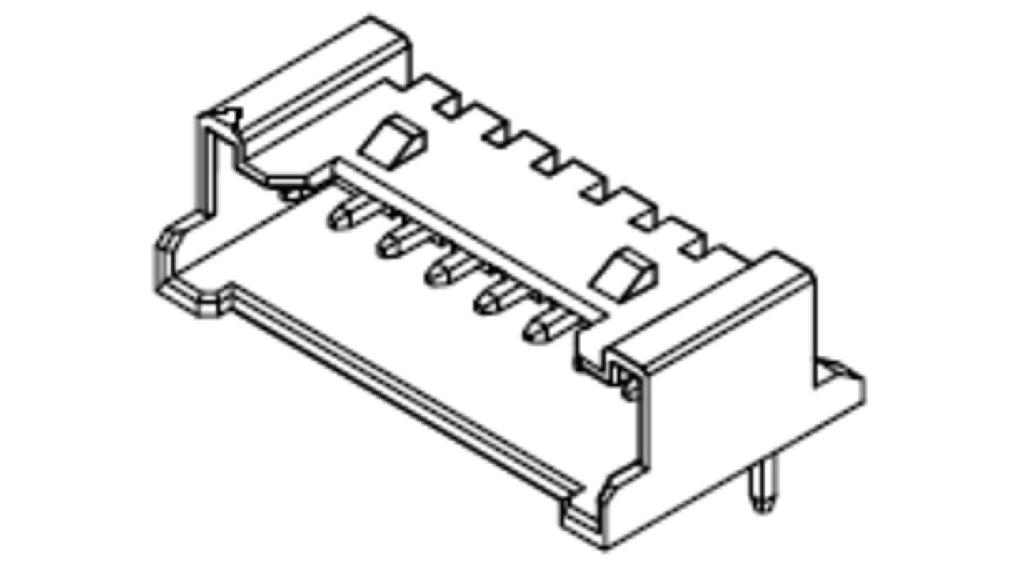 Molex 35363 Leiterplatten-Stiftleiste, 6-polig / 1-reihig, Raster 2mm