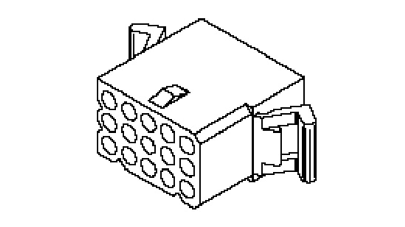 Molex Receptacle Crimp Connector Housing, 3.68mm Pitch, 15 Way, 3 Row