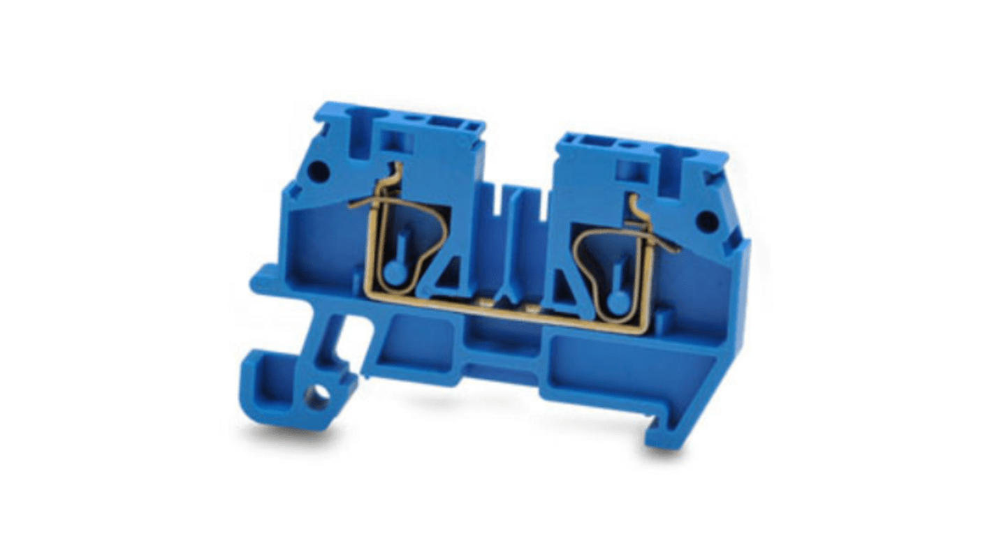 RS PRO Blue Earth Terminal Block, 2.5mm², 1-Level, Spring Termination