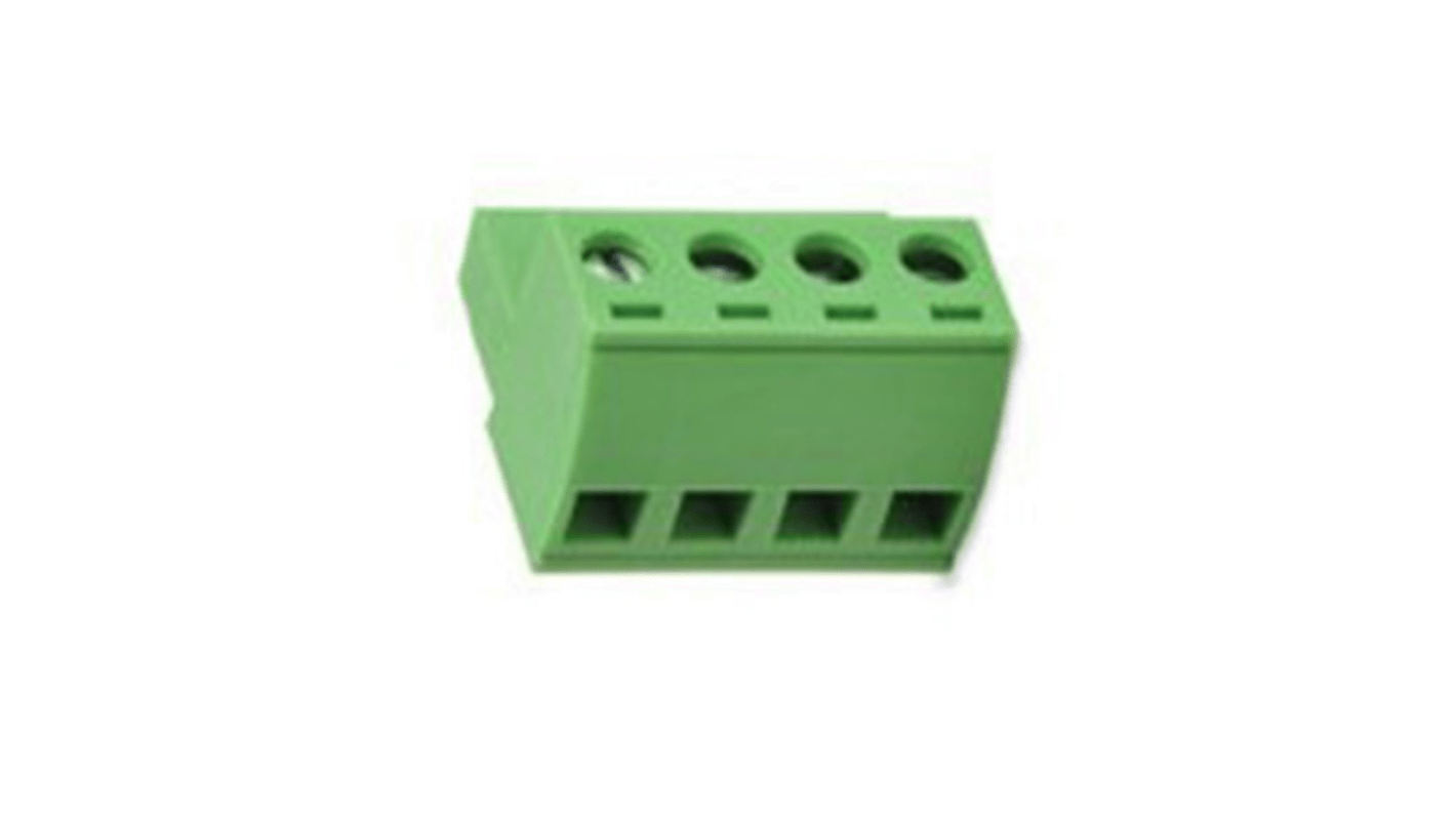 RS PRO 5.08mm Pitch 4 Way Pluggable Terminal Block, Plug, PCB, Cage Clamp Termination