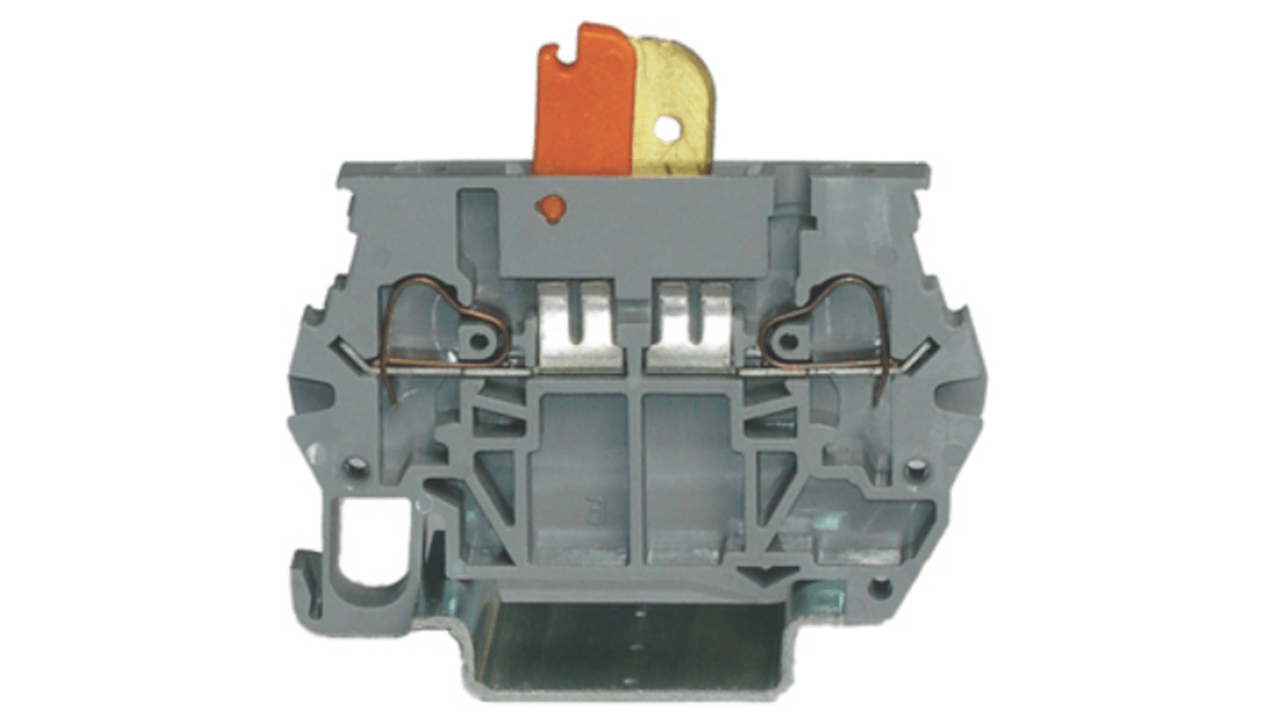 RS PRO Grey Disconnect Terminal Block, 4mm², 1-Level, Spring ...