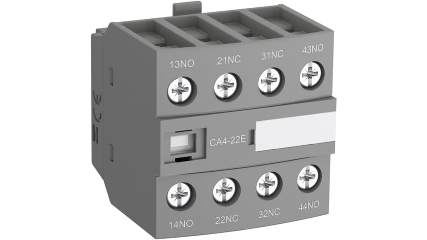 ABB Auxiliary Contact Block, 4 Contact, 1NC + 3NO, DIN