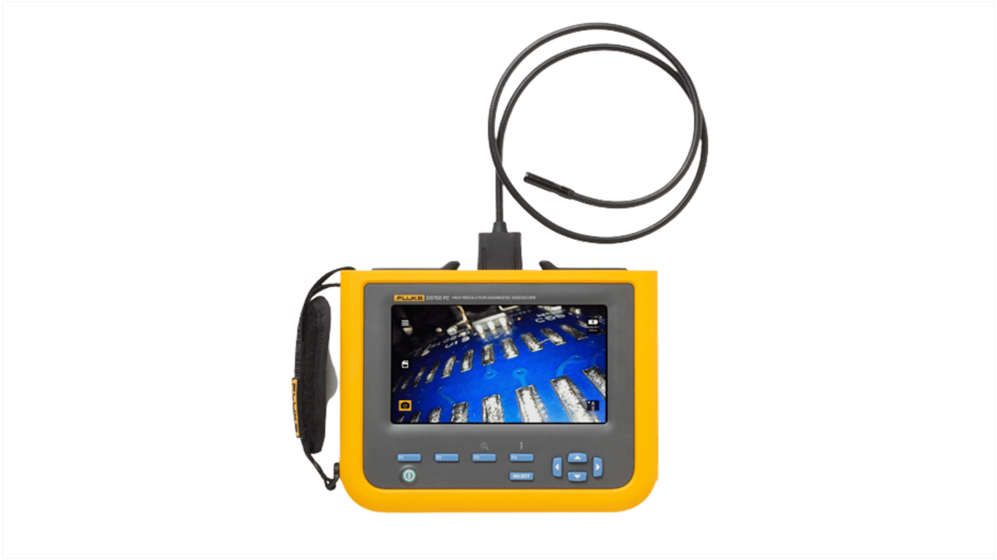 Fluke 8.5mm probe Videoscope, 1.2m Probe Length, 1280 x 720pixels Resolution, LED Illumination, Elastomer Coated Steel