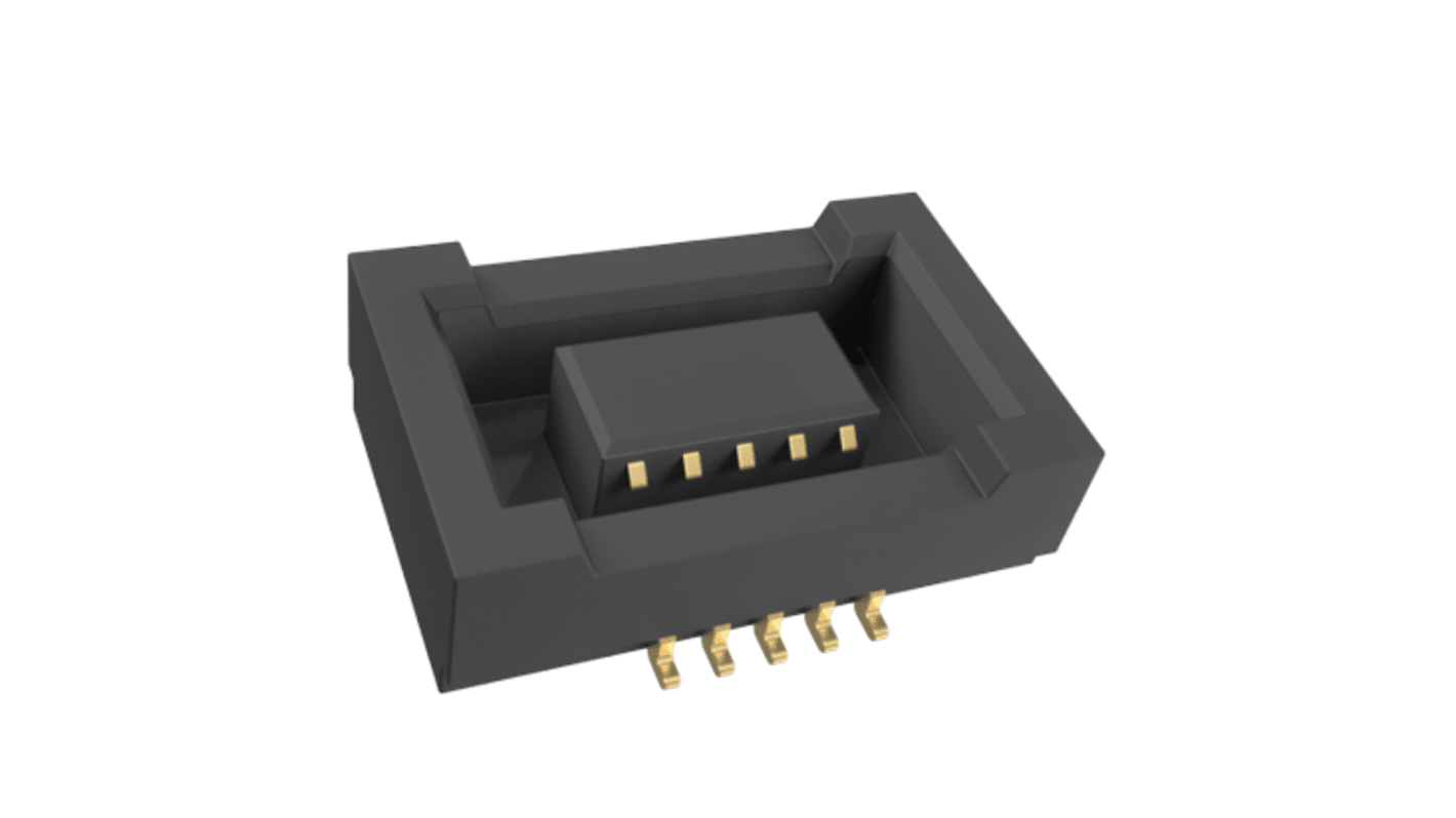 Amphenol Communications Solutions BergStak Series PCB Mount PCB Connector, 10-Contact, 2-Row, 0.4mm Pitch, Pin