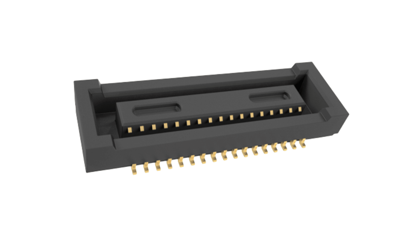 Amphenol Communications Solutions BergStak Series PCB Mount PCB Connector, 34-Contact, 2-Row, 0.4mm Pitch, Pin