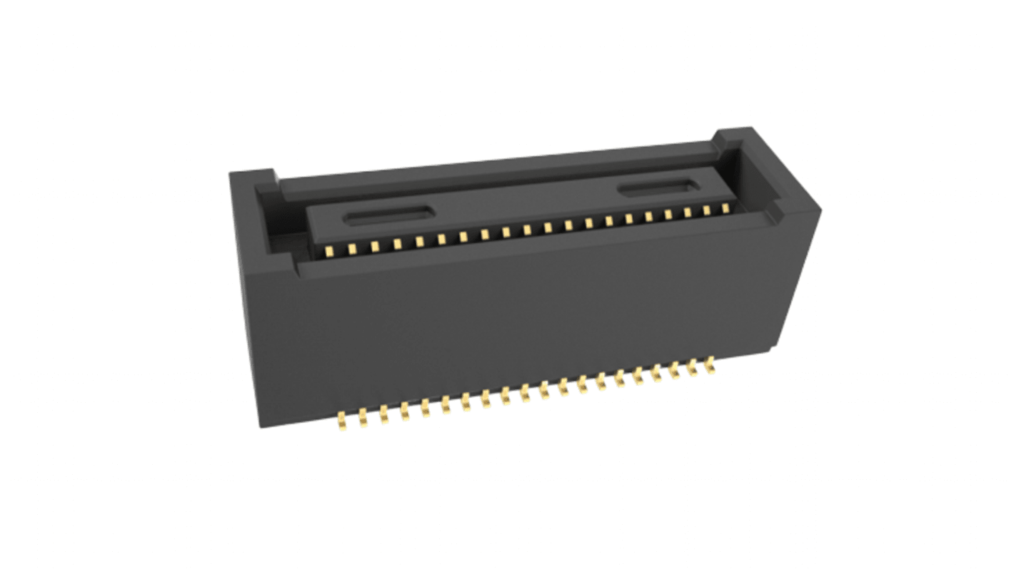 Amphenol Communications Solutions BergStak Series PCB Mount PCB Connector, 40-Contact, 2-Row, 0.4mm Pitch, Pin