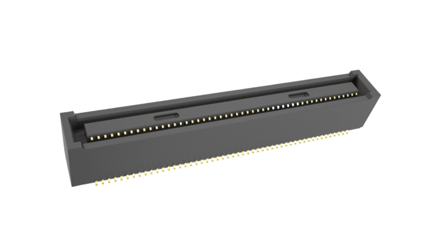 Amphenol Communications Solutions BergStak Series PCB Mount PCB Connector, 100-Contact, 2-Row, 0.4mm Pitch, Pin
