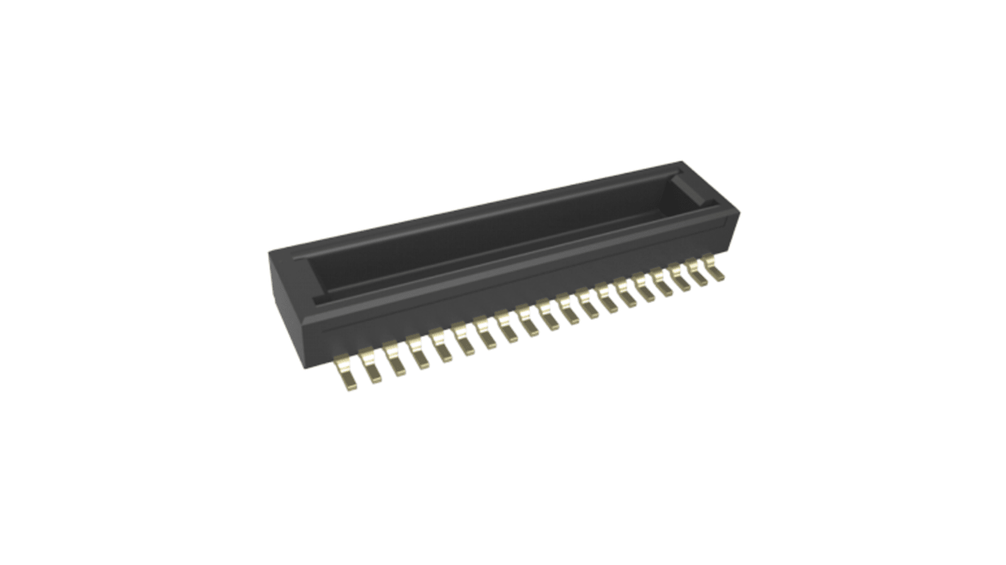 Amphenol Communications Solutions BergStak Series PCB Mount PCB Connector, 34-Contact, 2-Row, 0.4mm Pitch, Pin