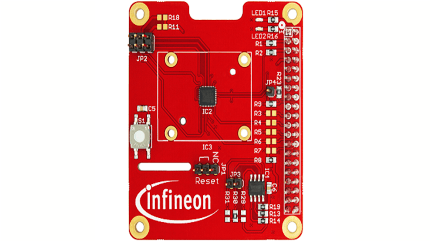 Mikrokontroller fejlesztőeszköz TPM9673FW2610RPIEBTOBO1 Raspberry Pi HAT