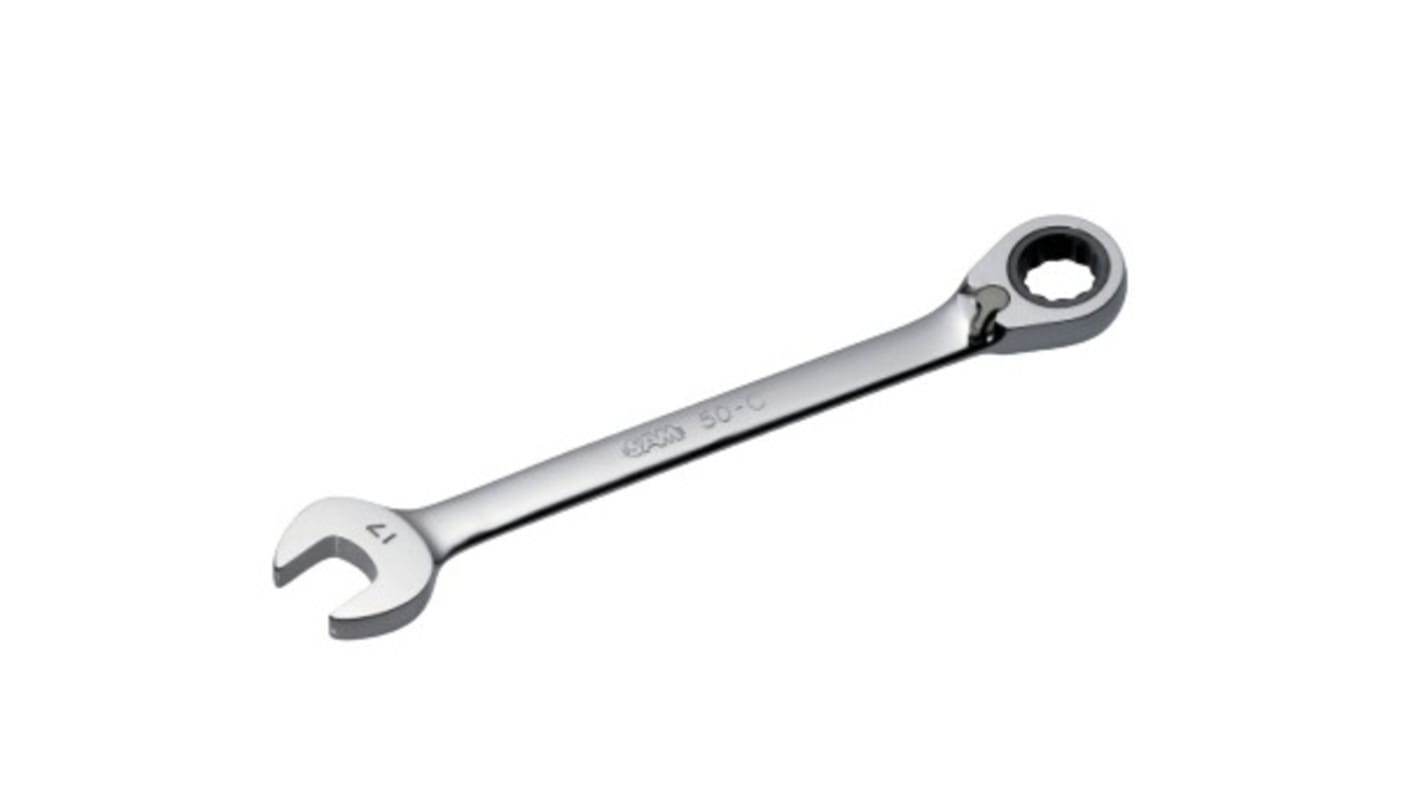 SAM Combination Ratchet Spanner, 10mm, Metric, 158.9 mm Overall